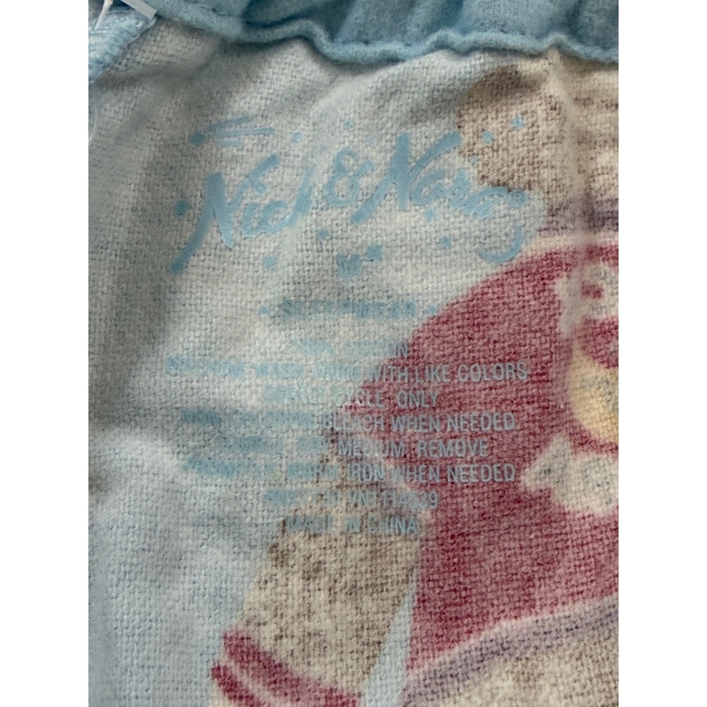 Nick & Nora Blue Sock Monkey Pajama Pants Mens Medium Cotton Bowling Retro - Picture 4 of 11